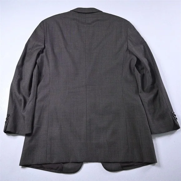 Armani Collezioni 40R Brown‎ Pin Dot 100% Wool Italy Blazer Jacket Sport Coat